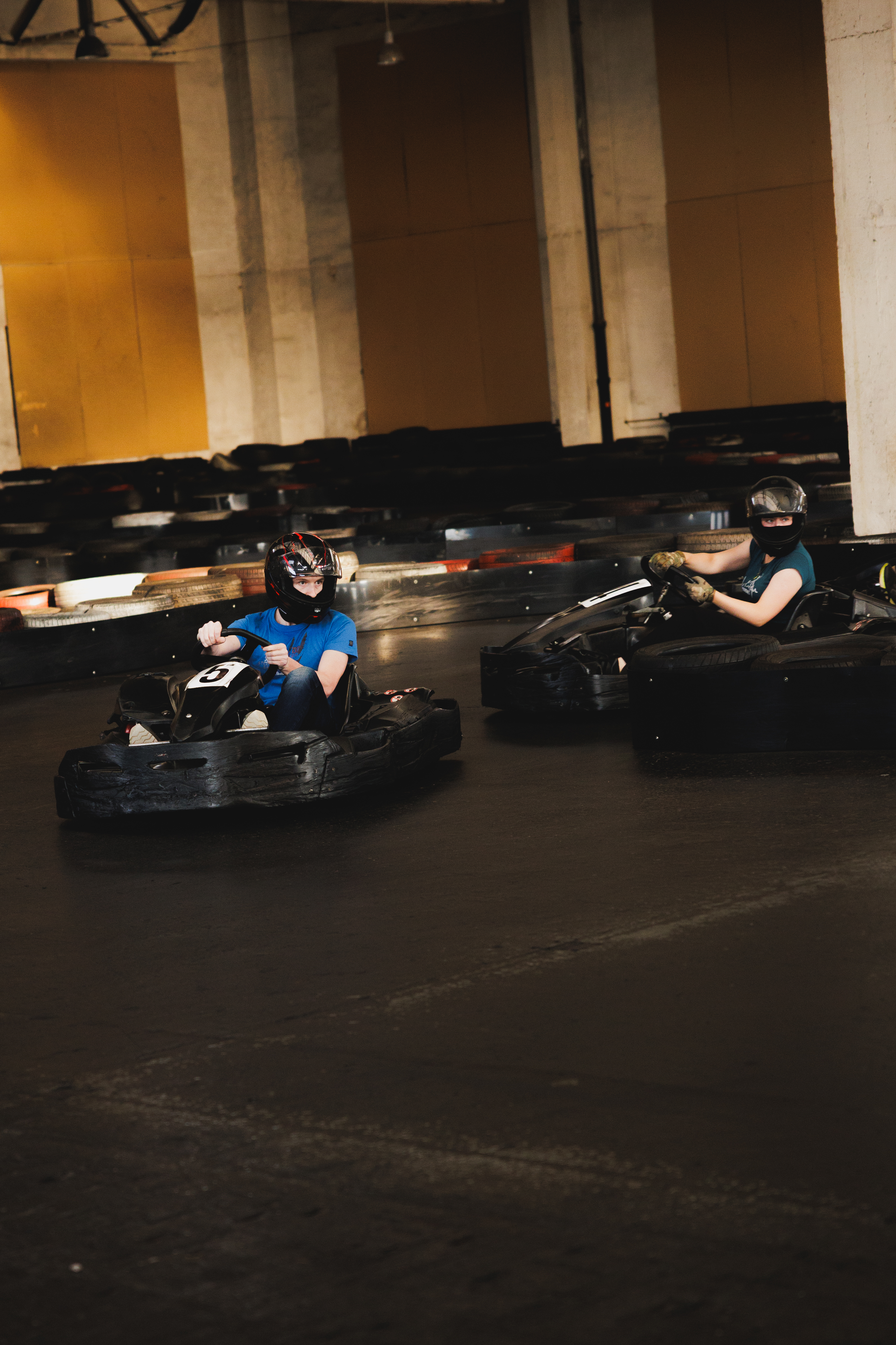 Indoor go-kart track