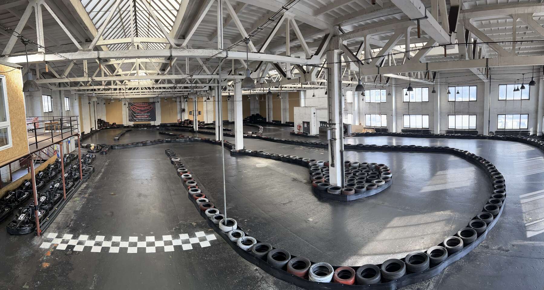 Indoor go-kart track
