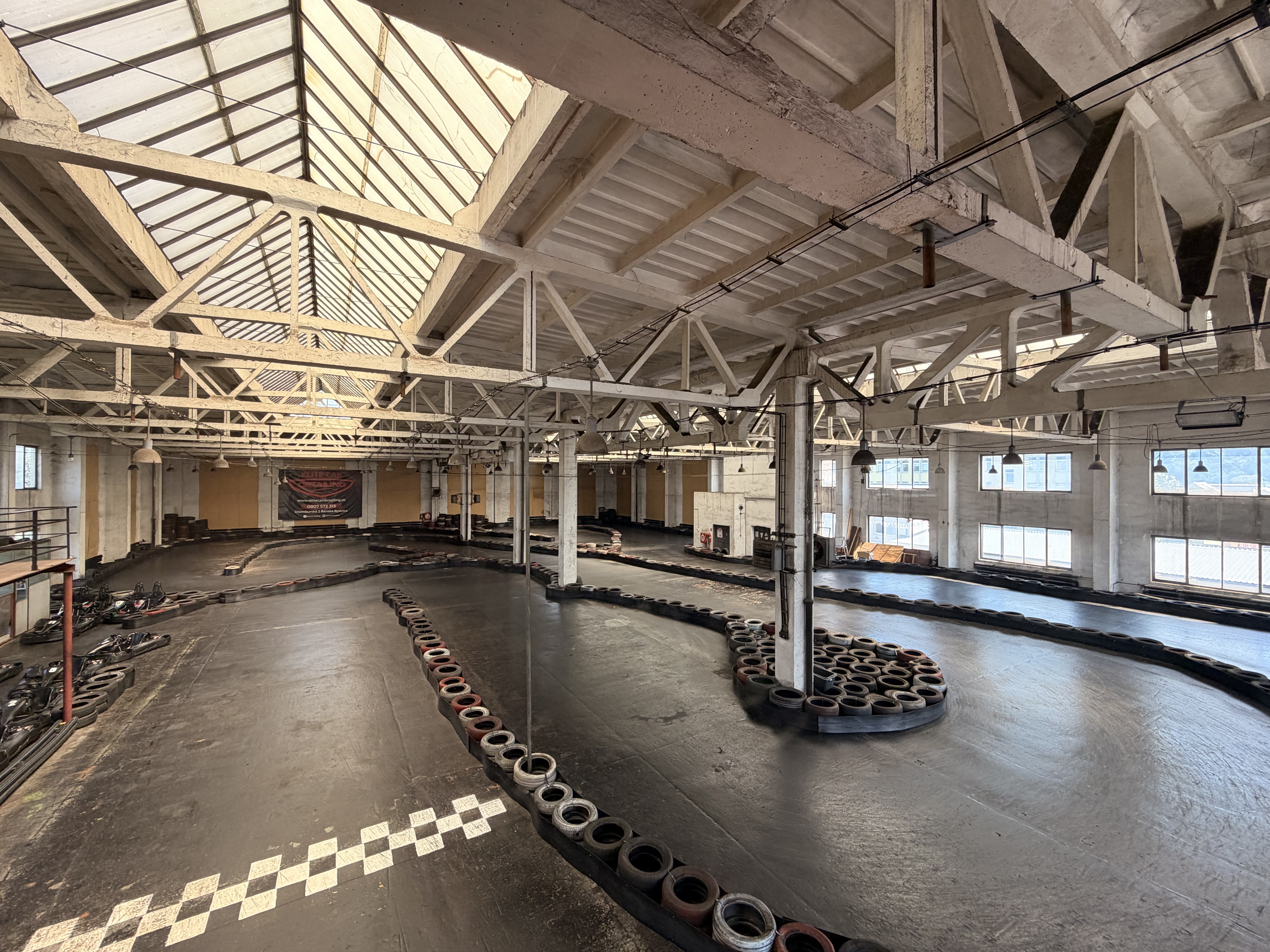 Indoor go-kart track